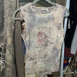 Apt. 9 Dusty Rose Floral Graphic Sleeveless Tank